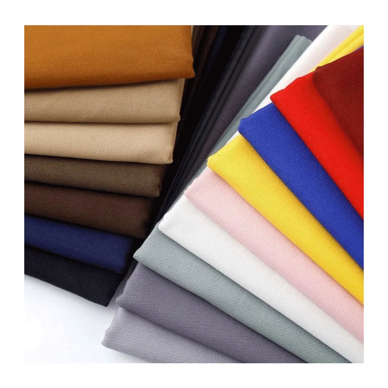 Wholesale Good Quality Nice Solid Color CVC 60%40% 2/1 Twill Gridding 32/2S Anti Static Oilproof Waterproof for Workwear