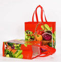 Customized Plastic Shopping Bag Fruit and Vegetable Eco Foldable Laminated Fabric Non-woven Tote Bags