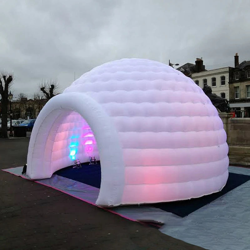 Aero Giant Advertising Inflatable Tent with LED Light Giant Inflatable Igloo Dome Tent Blow up Tent for Events
