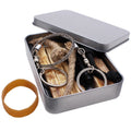 Portable Outdoor Survival Kit Fire Starter Steel Tinder with Pocket Chainsaw 168.2g 11.5x8.5x2.5cm