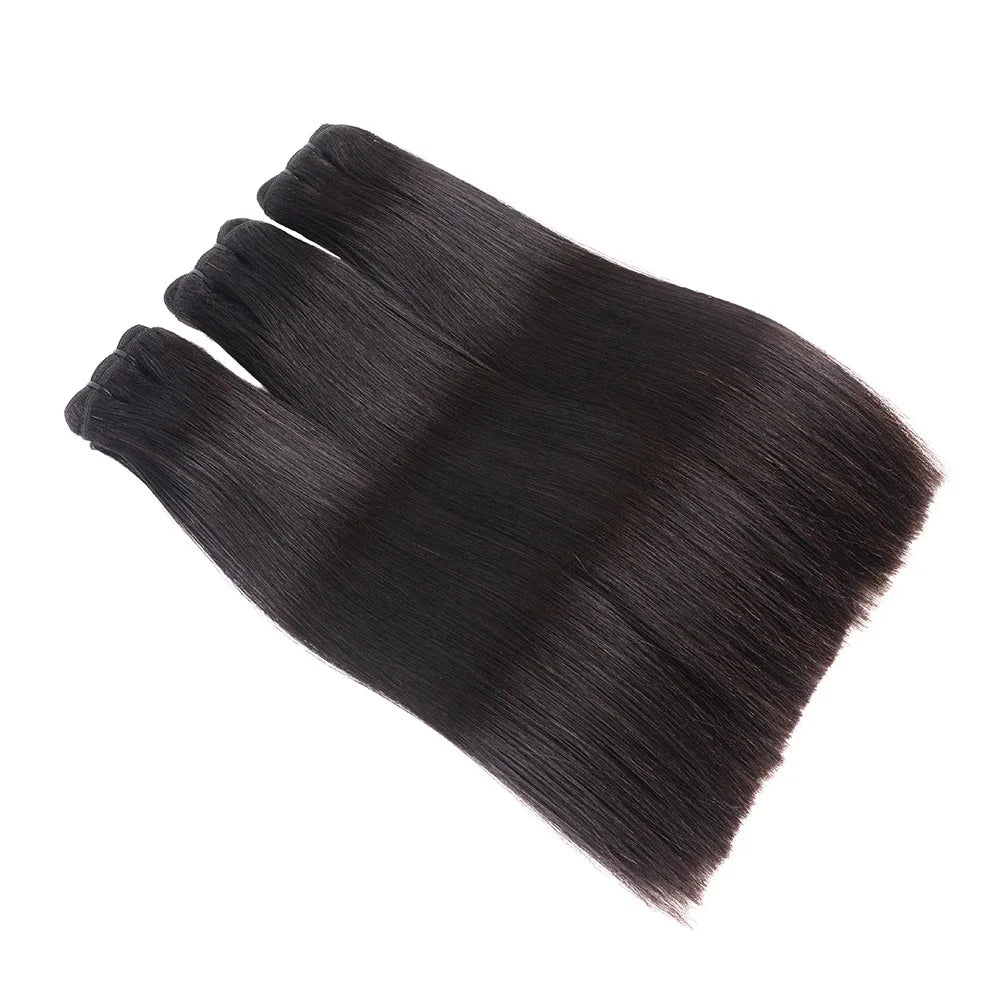 Raw Vietnamese Hair Vendor Bulk Wholesale Virgin Cuticle Aligned Human Hair Weave Extensions 15a Grade Double Drawn Hair Bundles