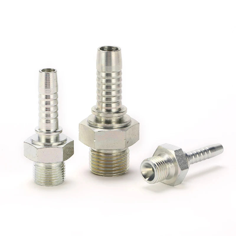 12611A High Pressure Carbon Steel Forged Hydraulic BSP Zinc Plated Rubber Hose Fitting