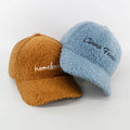 Custom Embroidery Logo Design Winter Warm Fluffy Dad Hats Faux Teddy Fur Baseball Cap for Women