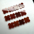 Natural Carnelian 11mm 12mm Four Leaf Clover Gemstone Tiger Eye Red Agate Stone Red Clover