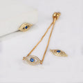 Fashion Inlay Zircon EvilEye 18k Gold Plated Lucky Goddess Pendant Jewelry Making Supplier Custom Pendants