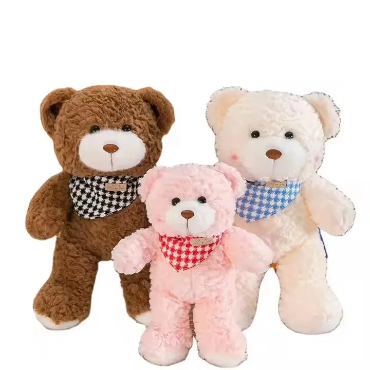 Super soft plush toy bear with scarf adorable stuffed bears in bulk cuddly teddy bears stuffed animals gift for kids