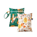 20*25CM One Zipper Snap Handle Polyester Print Backpack Wet Bag Reusable Waterproof Wet Dry Diaper Bag