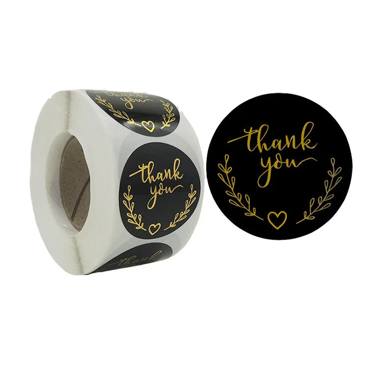 Custom Printed Roll Cosmetic Cardboard Paper Boxcker Waterproof Boxes Thankyou Stickers Vinyl Adhesive Sticker CMYK Gift & Craft