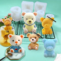 B-3249 3D Silicone Mousse Molds Ice Ball Molds for Decorating Fondant Cakes Bowknot Bear