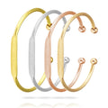 DIY Minimalist C-Shaped Opening Copper Bracelet Girls Bracelets Pour Femme Jewelry Accessories