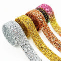 1 Yard Hot-Fix 3mm Crystal Rhinestone Trimming Resin Motif Strass Tape for Dresses Bags Shoes