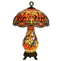 16 Inch European Style Luxury Designer Led Table Lamp for Bedside Reading Room Vase Creative Tiffany Dragonfly Lamps
