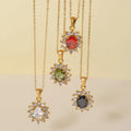 Fenny 18K Gold Plated Luxury Colorful Crystal Zircon Necklace Trend for Women Stainless Steel Jewelry Wholesale