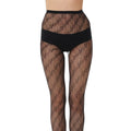 Wholesale Quality Customized Words Letter Pattern High Waist Fishnet Stockings for Women