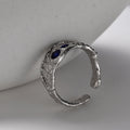 ICEBELA Fashion Jewelry French Elegant Sapphire Ring Superior Sense Open Zircon Inlaid Female Ring 925 Sterling Silver Trendy