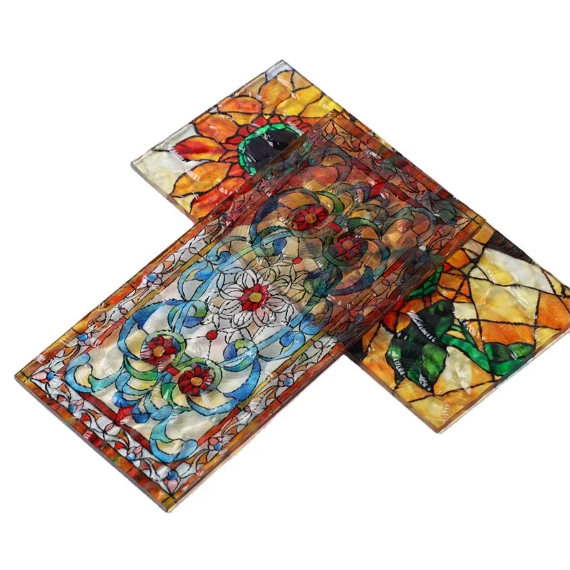 Windows Decorative Structure Stained Glass Colored Glass Use From Vintage Church Buildings Solid for Outdoor Decoration Flat