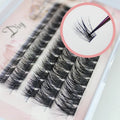 New Design Eyelash Ribbons Individual Lashes Cluster Silk Heat Bonded Premade Volume Fans Knot Free Lashes Diy Eyelash Extension