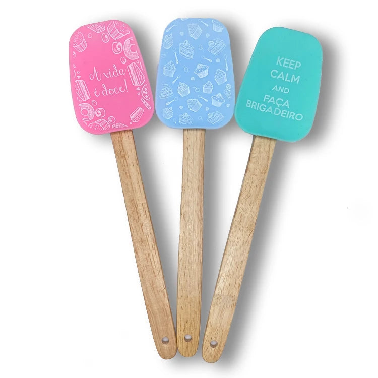 Food Grade Non-stick Silicone Spatula Various Colors  Silicon Spatula Set 3pcs Pastry Baking Household