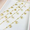 2024 New Design18K Gold Plated  Titanium Steel Anklet Starfish Dolphin Scallop Fish Pendant Ocean Style Anklet
