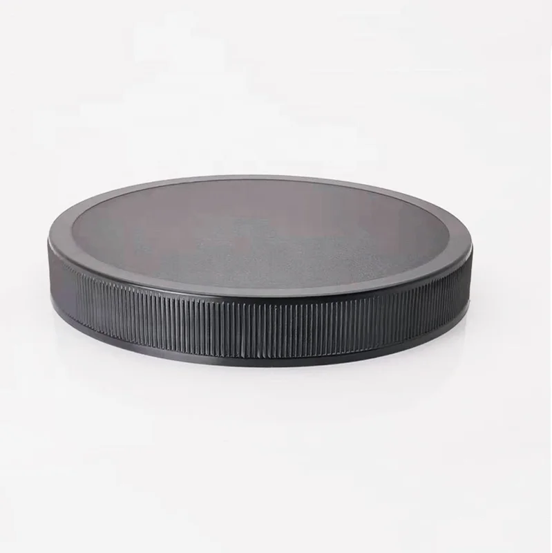 Big Size 110/400 100mm Black Polypropylene Plastic Screw Cap with Pressure Sensitive Liner