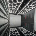 8 Feet*16 Feet Led Hexagon Lights Car Detailing Hex Lights for Garage Ceiling Hexagon Garage Lighting