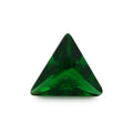 Synthetic Diamond Cut Emerald Glass Stones Triangle Shape Green Glass Stone for Jewelry
