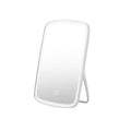 Portable OEM Table Support LED Makeup Cosmetic Mirror ABS Folding Light Makeup Mirror Home Dormitory Desktop Makeup Mirror