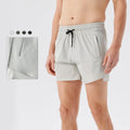 Cycling Outdoor Breathable  Wear Quick Dry Curve Cutting Side Open Running Shorts With Pocket
