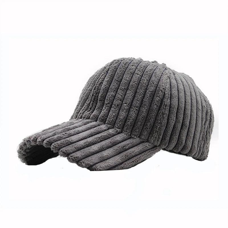 Warm Women and Men Corduroy Sports Hat Fashion Autumn Winter Sports Hats Custom Size and logo Cord Baseball Hat