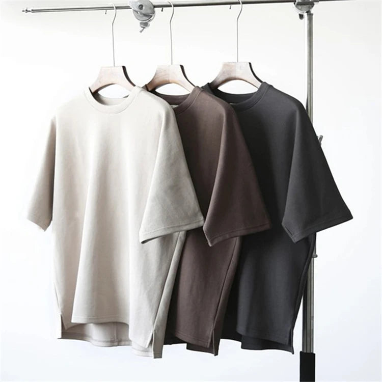 Spring Summer New Heavyweight 100% Cotton Loose Vintage t Shirt Custom Men Vintage Oversized Tshirt