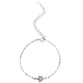 925 Sterling Silver Luxury Flower Zircon Adjustable Female Friendship Prom Party Bracelet