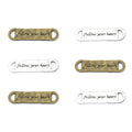 2 Colour Antique Bronze Alphabet Follow Your Heart Pendant Alloy DIY Fashion Charm Bracelet Jewelry Accessories S241