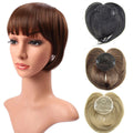 Fashion Hair Toupee Topper Piece Thin Clip in Top Short Straight Hairpiece Wig Bangs for Women