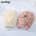 OEM Natural Viscose Korean Exfoliating Mitt Deep Body Scrub Exfoliating Glove Bath Shower Washcloth