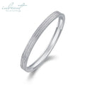 Silver 925 Original Total 5 Carat Brilliant Cut Diamond Test Past Micro D Color Moissanite Bangle Chain for Wedding Fine Jewelry