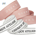 Custom Logo Printer Gift Wired Bows Roll Thermal Transfer Printing Character Flower Gold Silk Satin Ribbons