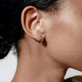 Women Minimalist Hot Selling Stainless Steel 18K Gold Plated Twirsted Thick Hoop Earrings