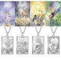 Shadowscapes Tarot the First Set of Cards Pendant Necklace the Major Arcana Tarot Cards Stainless Steel Jewelry Men Custom