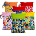 Fashion Prints Reusable Nappy Organizer Wet Dry Diaper Bag Waterproof Tote Pouch for Mummy Travel Made of Durable Polyester