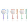 Custom Logo Wholesale Pink Cute Hair Comb Set Hand Mirror Beauty Girl Plastic Home Makeup Mirror