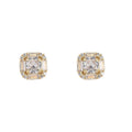 E072  Bling Bling Stud Earrings Brass CZ Female Earrings Fashion Jewelry for Women