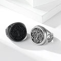 Northern Europe Unique Wholesale Stainless Steel Celtic Knot Tree of Life Non Tarnish Waterproof Jewelry Signet Men Ring Vintage