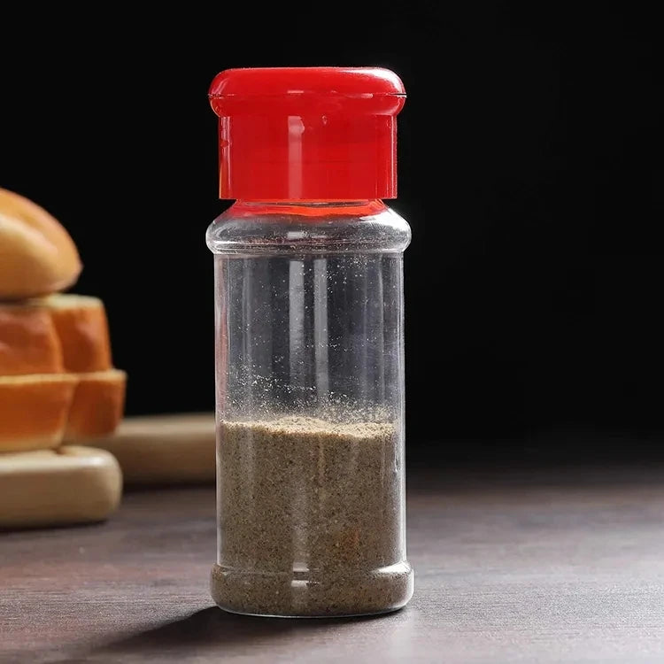 100 Ml PET Spice Jar Plastic Flip Cap Seasoning Plastic Shaker Bottle with Flip Lid