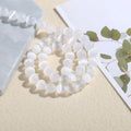 Natural White Diy Jewelry Making Gemstone Gift Design Selenite Round Loose Beads