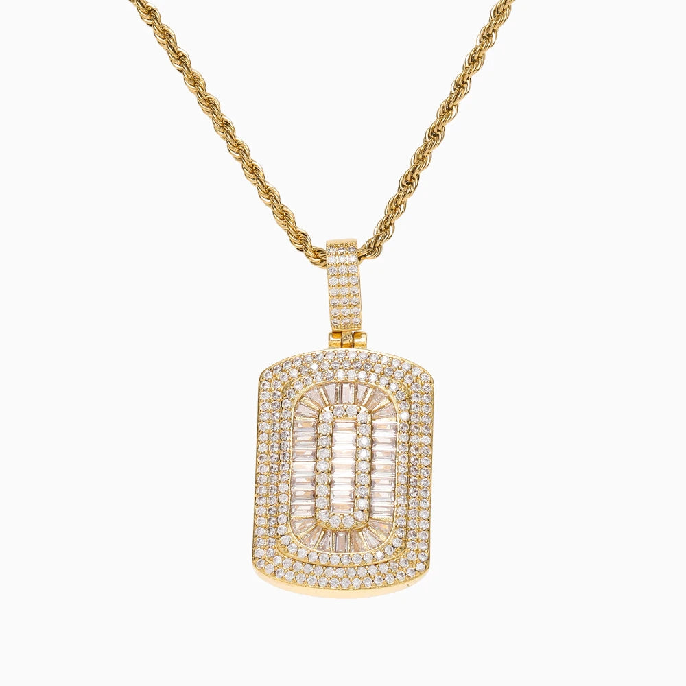 CN424  Brass Micro Pave CZ Pendant Iced Out Zircon Necklace Hip Hop Jewelry