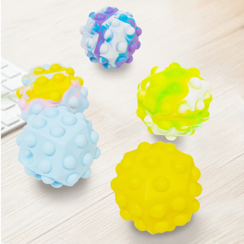 Wholesale Kids and Adults Rainbow Stress Ball Toys Sensory Squeeze Fidget Toys Squishy Balls