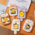 Kawaii Girls Plush Kpop Photocard Keychain Cute Cartoon Penguin Cat Mini Photo Album Keychain Card ID Credit Band Card Protector