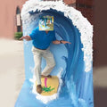 Customize Ocean Theme Decoration Fiberglass Surfboard Surf Sculptures for Park Decoration