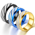 Europe and America Women's Fashion Gold Plated Stainless Steel Ring Stylish Finger Ring for Parties and Jewelry MegaBDM