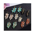 Wholesale Natural Stones Healing Crystal Dangle Earrings Fashion Colorful Gemstone Beaded Drop Earrings for Women Jewelry